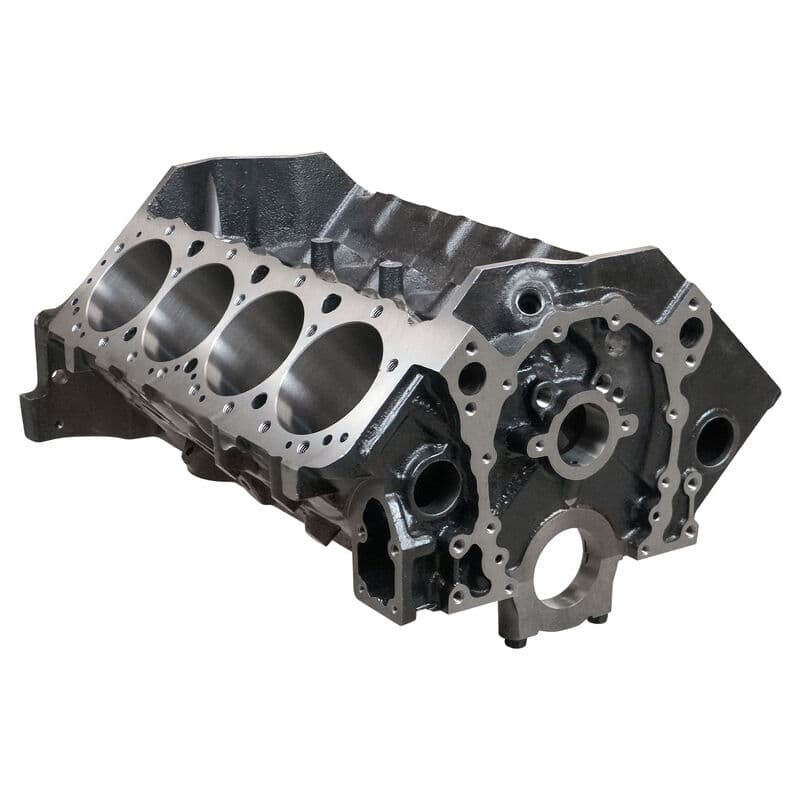 VPW Warlord Engine Block, SB Chev, 9.025, 4.000 in. Bore, 86-on, GM 350 880, Nodular 4 Bolt Mains caps, 1 piece RMS, Each