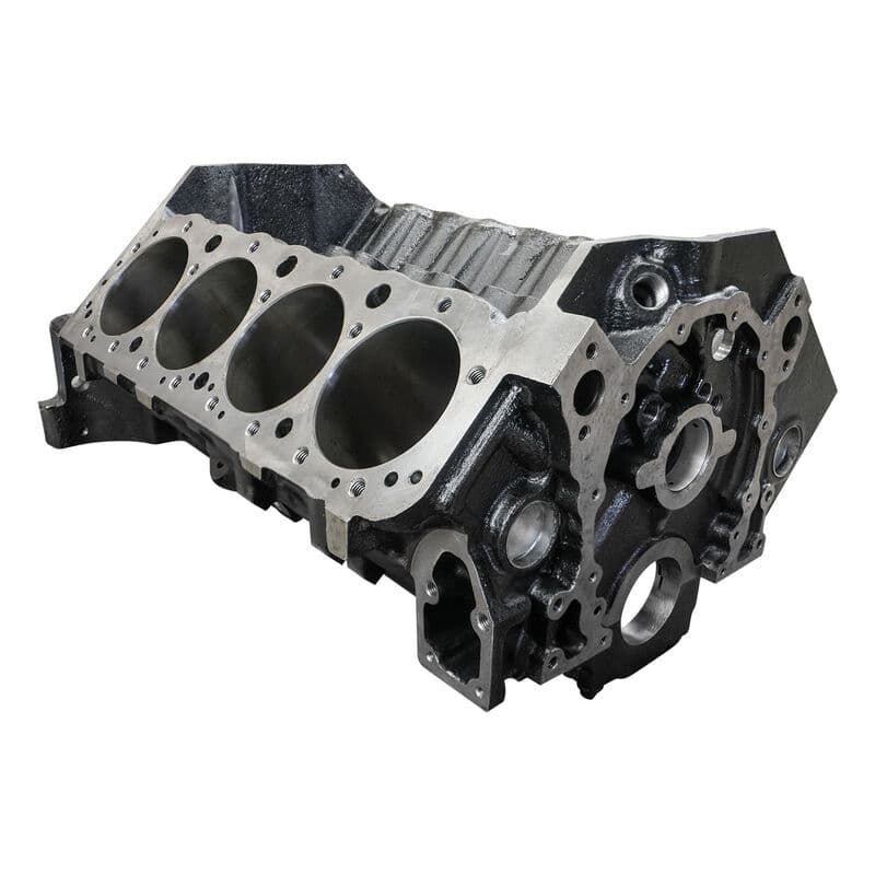 VPW Warlord Engine Block, SB Chevrolet, 9.025, 4.000 in. Bore, 350, Steel 4 Bolt Main Splayed Caps, 2 Piece RMS, Each